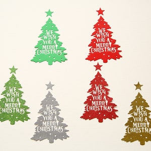 Die Cuts Christmas Tree Card Embellishments