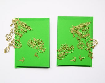 Card Making Kit, Make 2 x Christmas Cards - Christmas Card Kit