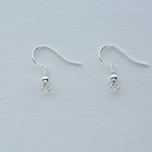 A Pack of 10 Silver Plated Long Ballwire Earring Blanks