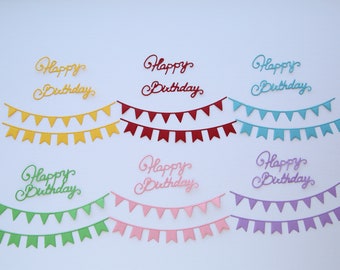 10 X Buon Compleanno Die Cut Out 6 x 11 cm-OLOGRAMMA CARD 