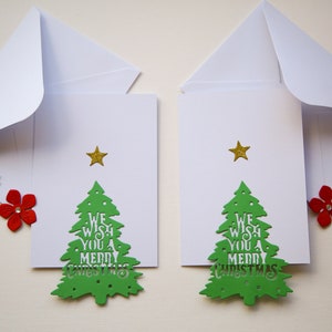 DIY Weihnachtskarten Bastelset - 2 Karten basteln - Kartenherstellung, Weihnachtskarten, Grußkarten,