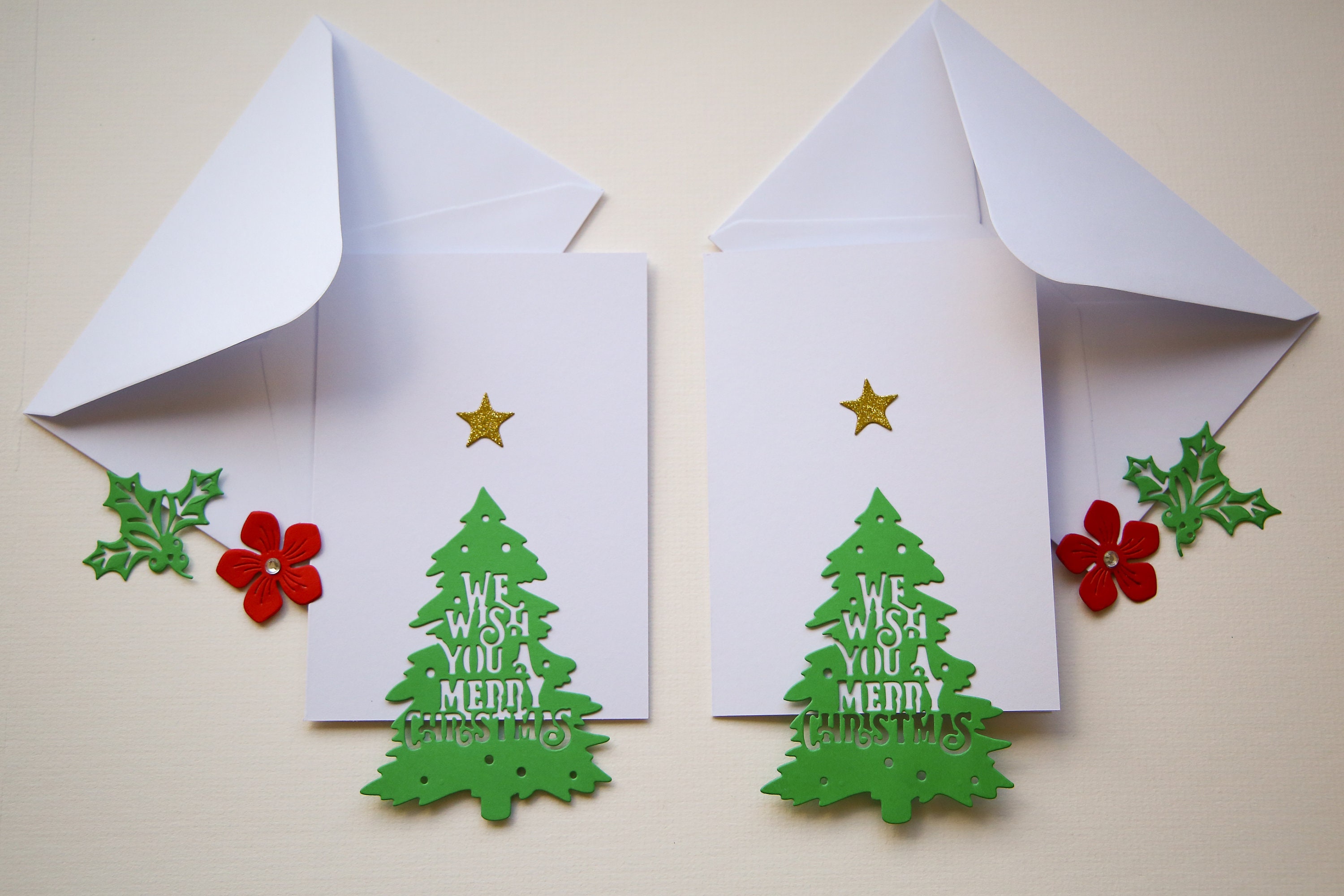 DIY Christmas Card Making Kit Make 2 Cards Card Making Etsy