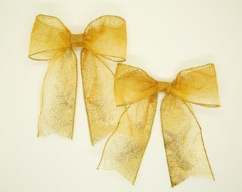 2 x Large Decorative Bows - Hand Tied Bows