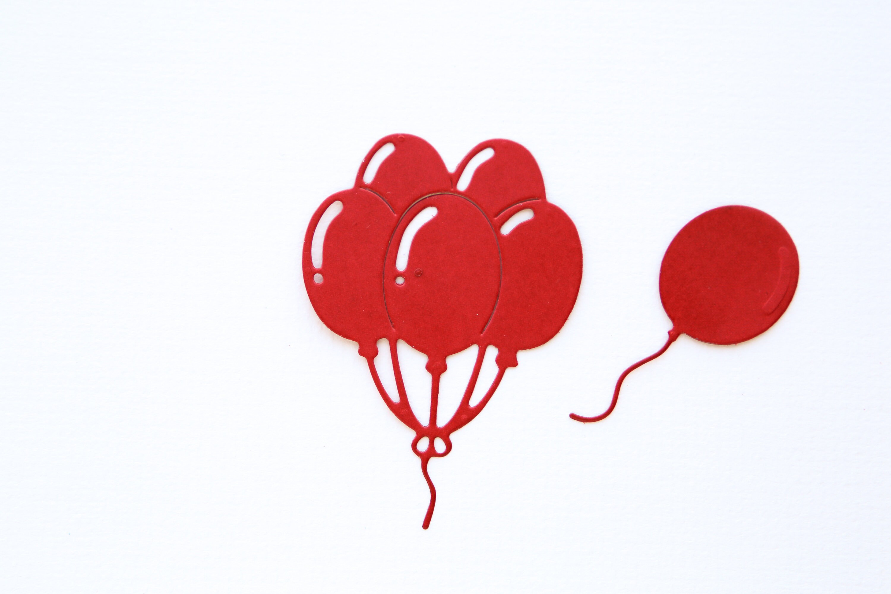 6 X Die Cut Bunch of Balloons Card Embellishments Card Etsy