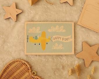 Wooden Card, Happy Birthday