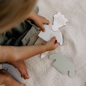 Magnetic Doll Finn with clothes, wooden toy image 5