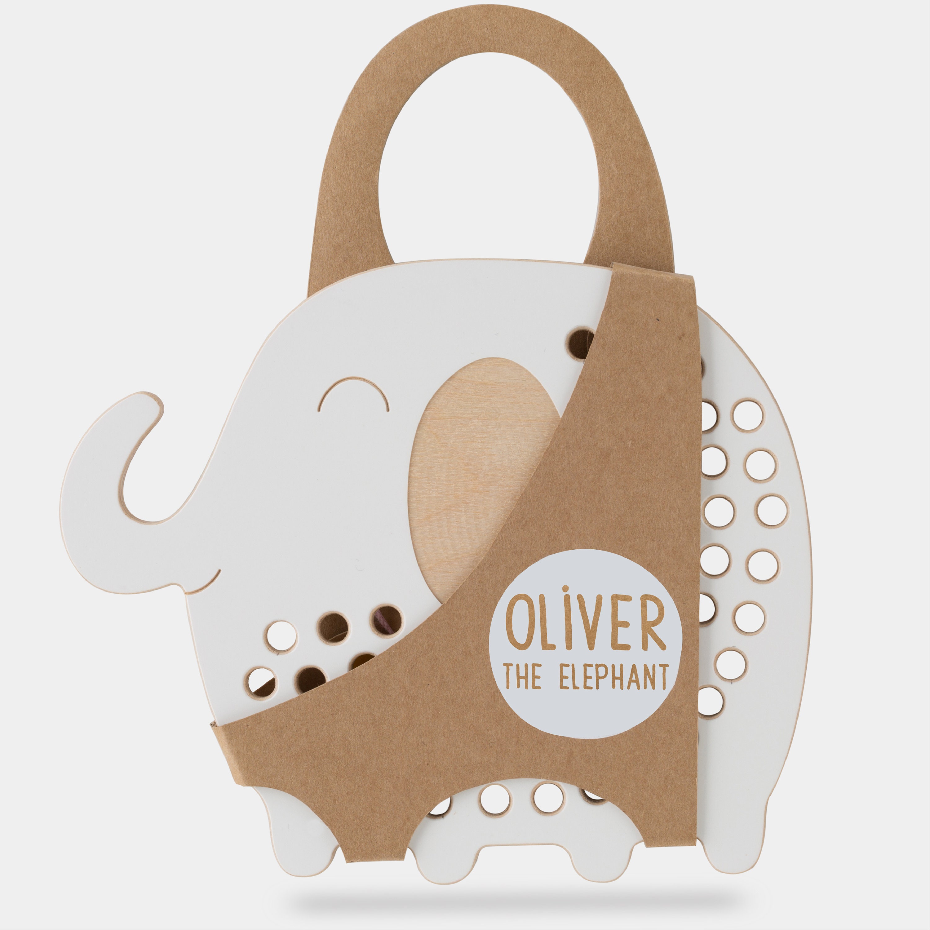 Oliver the Elephant - Threading Wooden Eco Toy, Montessori and Waldorf ...
