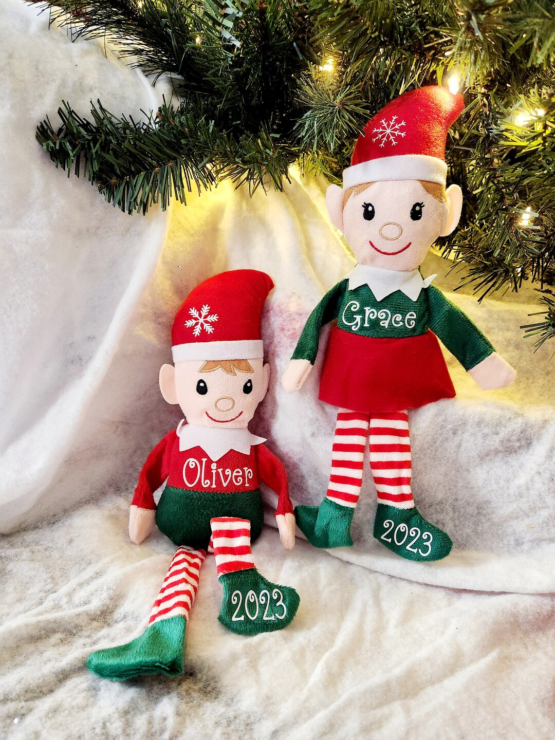 Personalized Christmas Elves // Stocking Stuffer // Plush Doll - Etsy