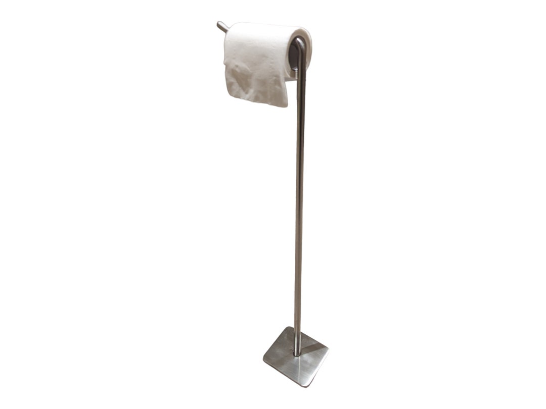 Polished Stainless Steel Toilet Roll Holder - Freestanding - Etsy