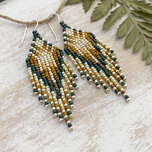 Forest Sunrise Petite Fringe Bead Earrings