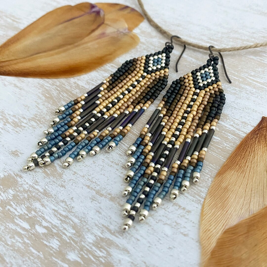 Mint Geo Shapes Belle Fringe Earrings main image 1