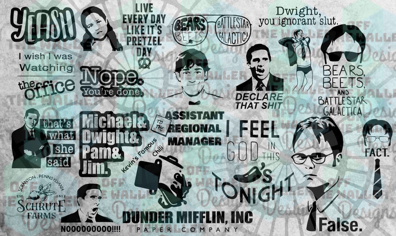 Download The Office SVG Pack B 20 Designs Dunder Mifflin Prison | Etsy