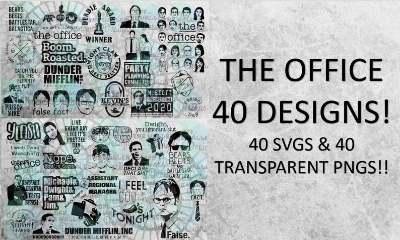 Download The Office SVG Mega Pack 40 Designs Dunder Mifflin Prison ...