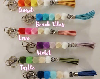 Silicone Bead Keychain: Tassel Bag Accessory, Purse Charm