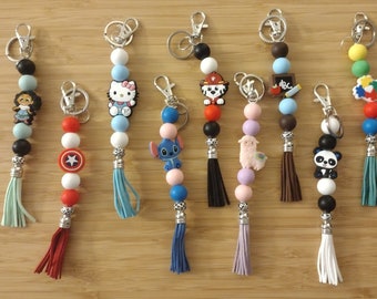 Silicone Beaded Keychain: Custom Charm Keychain