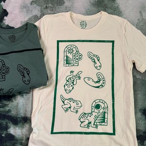 frog lifecycle shirt | sizes XS-2XL | block printed and made to order