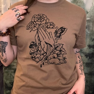nature worship shirt | sizes XS-2XL | block printed and made to order