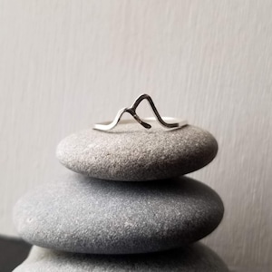 Mountain Ring in 925 Sterling Silver, Size 7 1/4