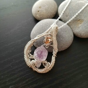 Amethyst und CZ in 925 Sterling Silber