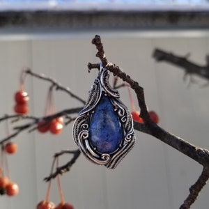 Dumortierit in Sterling Silber