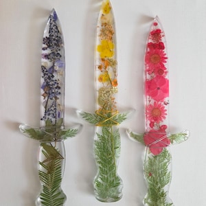 Decorative Floral Resin Dagger