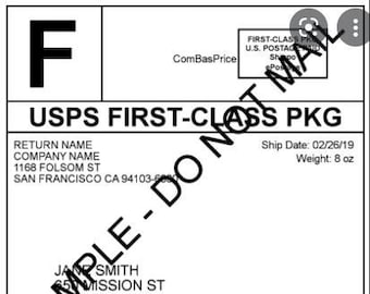 Shipping Label for Reshipping. Items from our shop only!