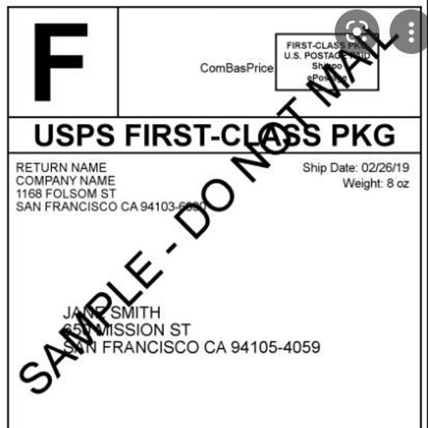 Fake Shipping Label Etsy