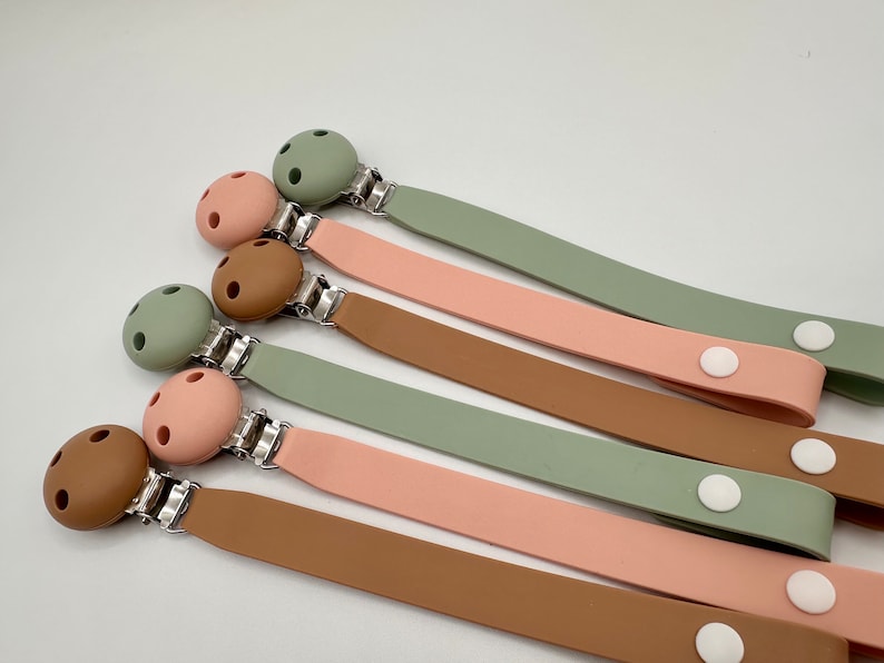 Pacifier Clip, Pacifier Holder, Baby Shower Gift, Newborn Gift, Engraved Baby Gift, Full Silicone Pacifier Clip, Pacifier Holder for Daycare image 5