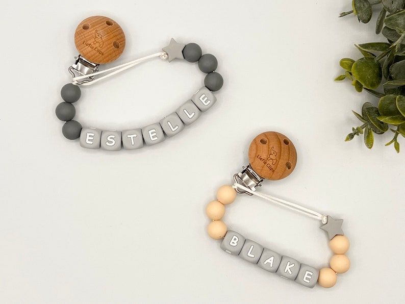 Pacifier Clip Personalized Pacifier Clip With Name Silicone Etsy