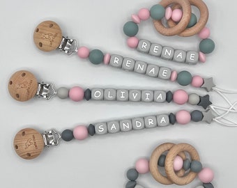 Pacifier Clip Personalized, Pacifier Clip With Name Silicone, Personalized Pacifier Clip Girl, Pacifier Clip Boy, Pacifier Clip Pink