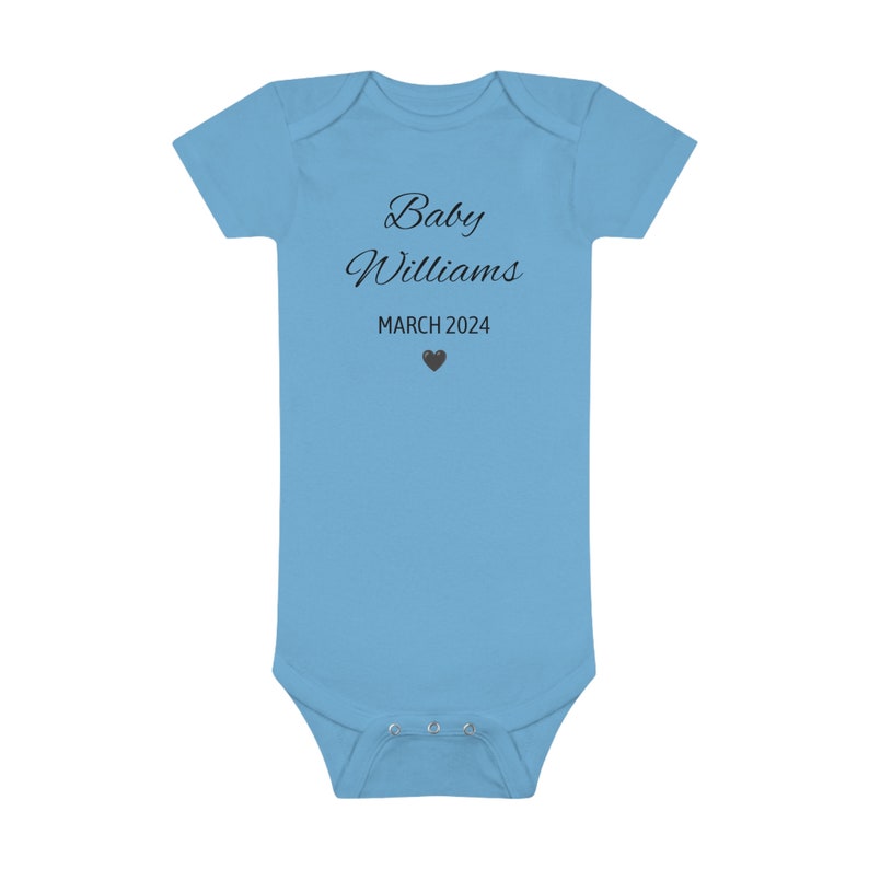 Baby Announcement Onesie®, Pregnancy Announcement Onesie®, Baby Announcement Ideas, Custom Baby Onesie®, Personalized Baby Announcement image 4