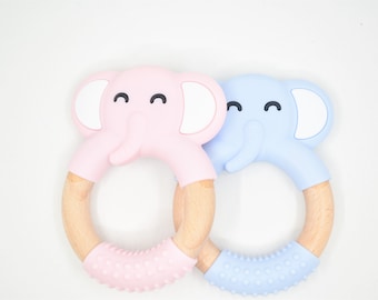 Elephant Teether|Silicone Teether | Wooden Teether | Baby Gift | Baby Gift Ideas | Animal teether | Bestseller | Teether Toy | Teething