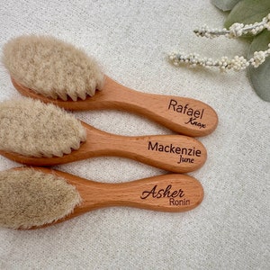 Baby Hair Brush Personalized, Baby Shower Gift, Personalized Baby Hair Brush, Newborn Gift image 2