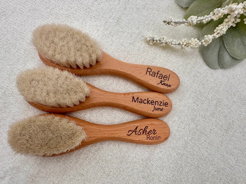 Baby Hair Brush Personalized, Baby Shower Gift, Personalized Baby Hair Brush, Newborn Gift image 2