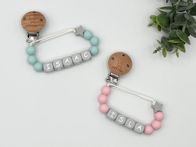 Pacifier Clip Personalized Pacifier Clip With Name Silicone Etsy