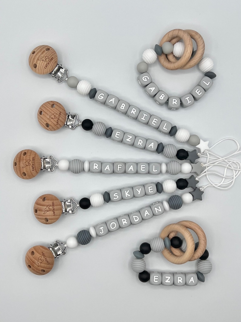 Pacifier Clip Personalized Pacifier Clip With Name Silicone Etsy