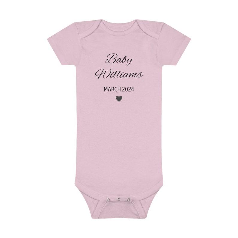 Baby Announcement Onesie®, Pregnancy Announcement Onesie®, Baby Announcement Ideas, Custom Baby Onesie®, Personalized Baby Announcement image 5