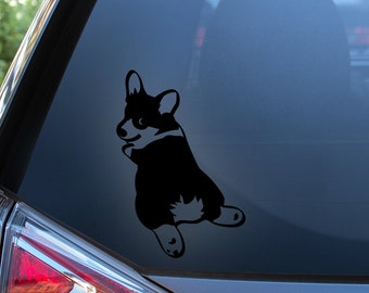 Corgi Vinyl Corgi Sticker Corgi Car Window Sticker Heart with Corgi Cut Out Corgi Tumbler Sticker