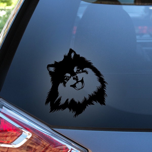 Happy Pomeranian: Vinyl, Decal, Sticker, Car, Laptop, Tumbler, Cooler, Gift, Dog, Puppy, Pet, Cute, Funny, Pompom, Pomme, Pommie