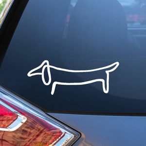 Picasso Dachshund Sticker: Ride, Outline, Art , Cute, Funny,  Car, Dachshund decal, Wiener, Doxie, Puppy, Vinyl, Laptop, Gift, Window