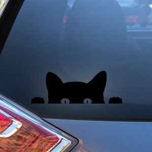 Peeking Kitty 1: Funny, Cute, Kitty, Kitten, Cat, Pet, Animal, Sticker, Decal, Cup, Mug, Bumper, Laptop, Car, Window, Art, Gift