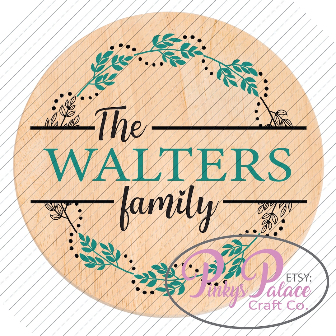 Split Family Sign Split Monogram Family Name Sign SVG - Etsy