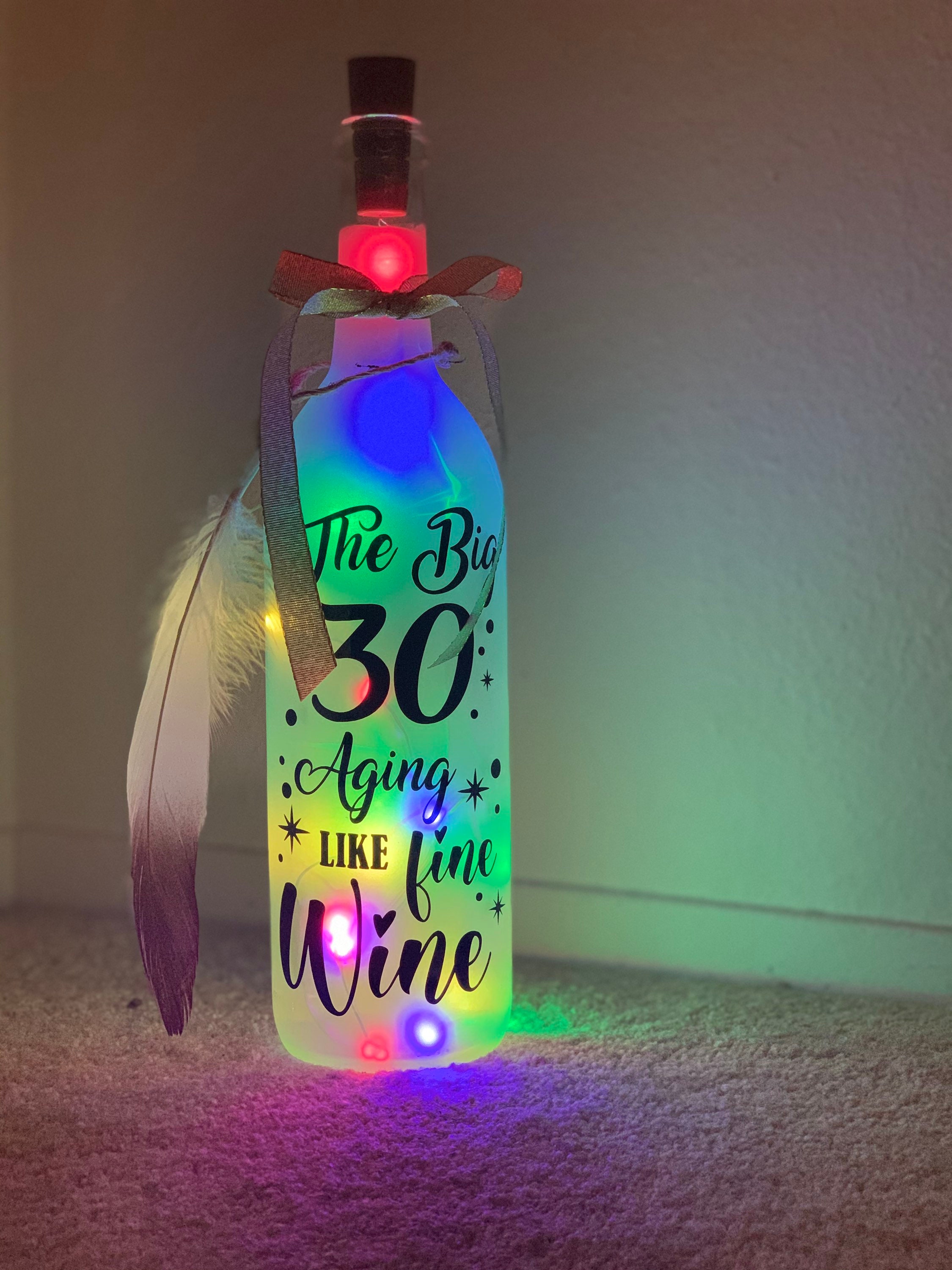 Light Up Birthday Wine Bottle Etsy