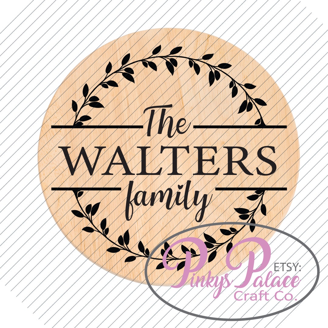 Split Family Sign Split Monogram Family Sign SVG Digital Download - Etsy