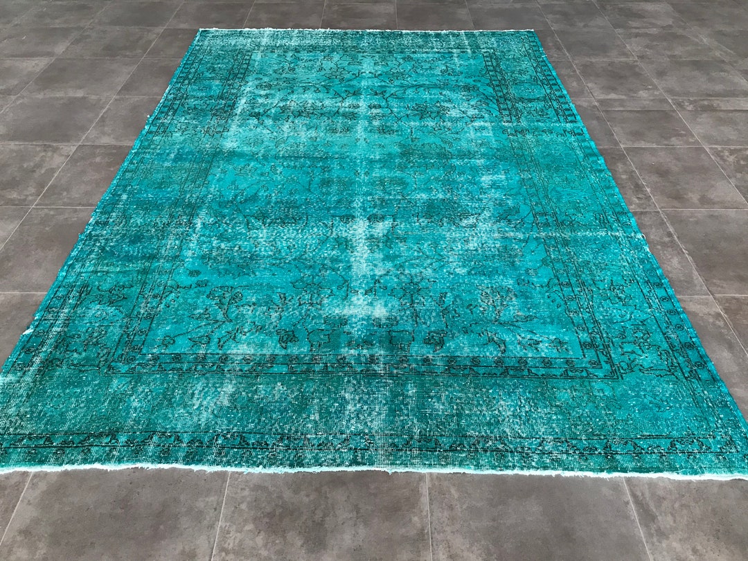 7x10 Rug Turkish Rug Oushak Rug Vintage Rug Large Area Etsy