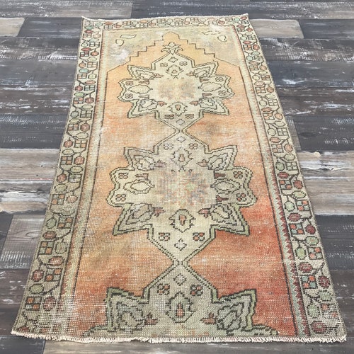 Shops Handmade Vintage Runner, Oushak Area Rug, 2.9x5.5 ft, Turkish Runner, Hand Woven Runner,Bathroom Rug,Kitchen Runner, DK730