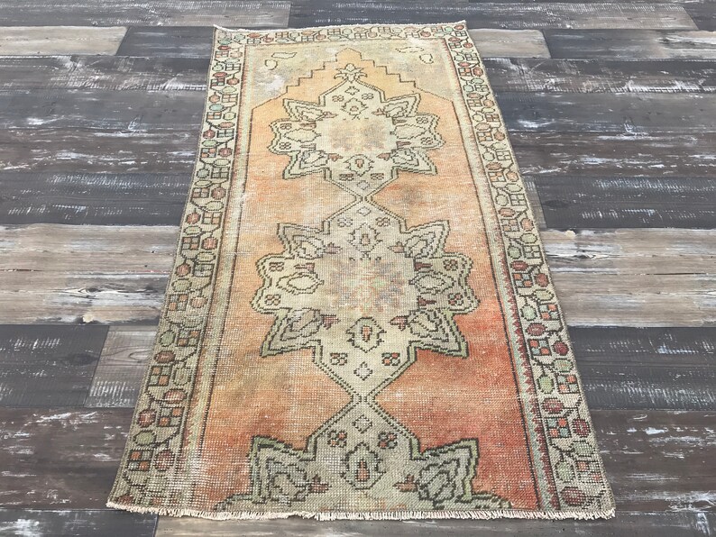 Shops Handmade Vintage Runner, Oushak Area Rug, 2.9x5.5 ft, Turkish Runner, Hand Woven Runner,Bathroom Rug,Kitchen Runner, DK730