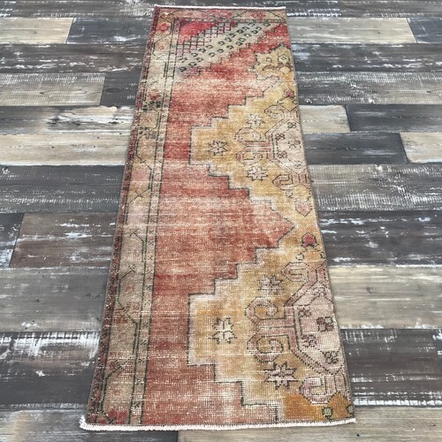 2x6 Runner, Oushak Runner, Turkish Runner, Vintage shops Runner, Hallway Runner, Antique Rug, Runner Rug, Natural Runner, Wool Rug 2x6, DK642