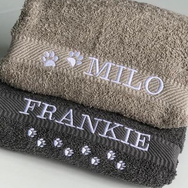 Large Personalised Pet Towel for Cats or Dogs