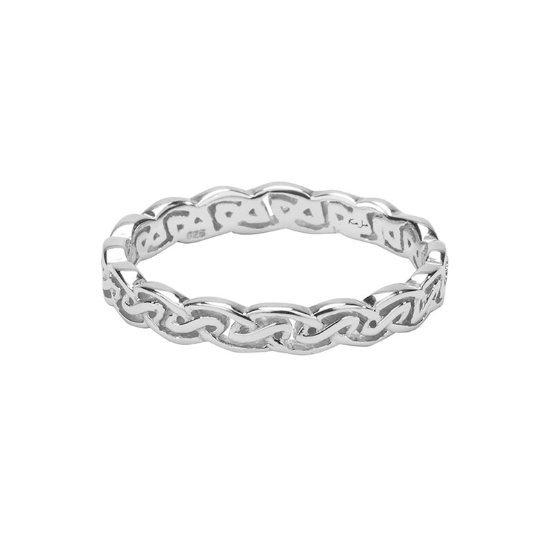 Thin Celtic Eternity Knot Ring for Women Made by Keith Jack Etsy